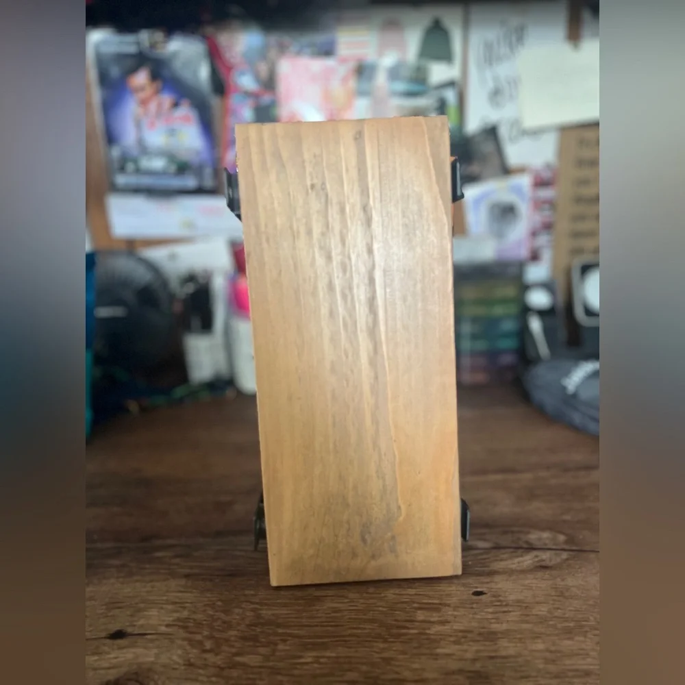 Small Rustic Wood and Metal Shelf